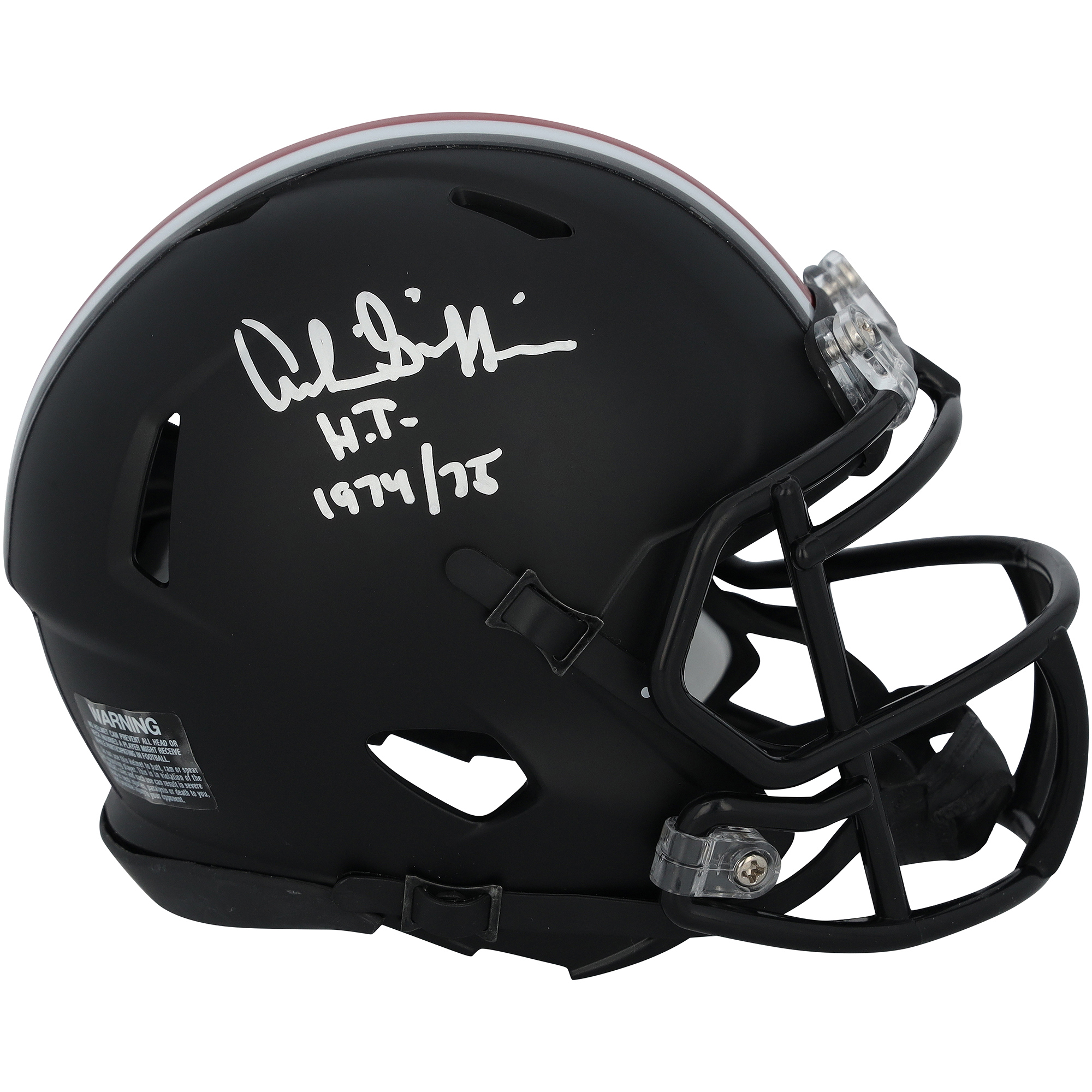 Archie Griffin Ohio State Buckeyes Autographed Riddell Satin Black Speed Mini Helmet with "HT 74-75" Inscription