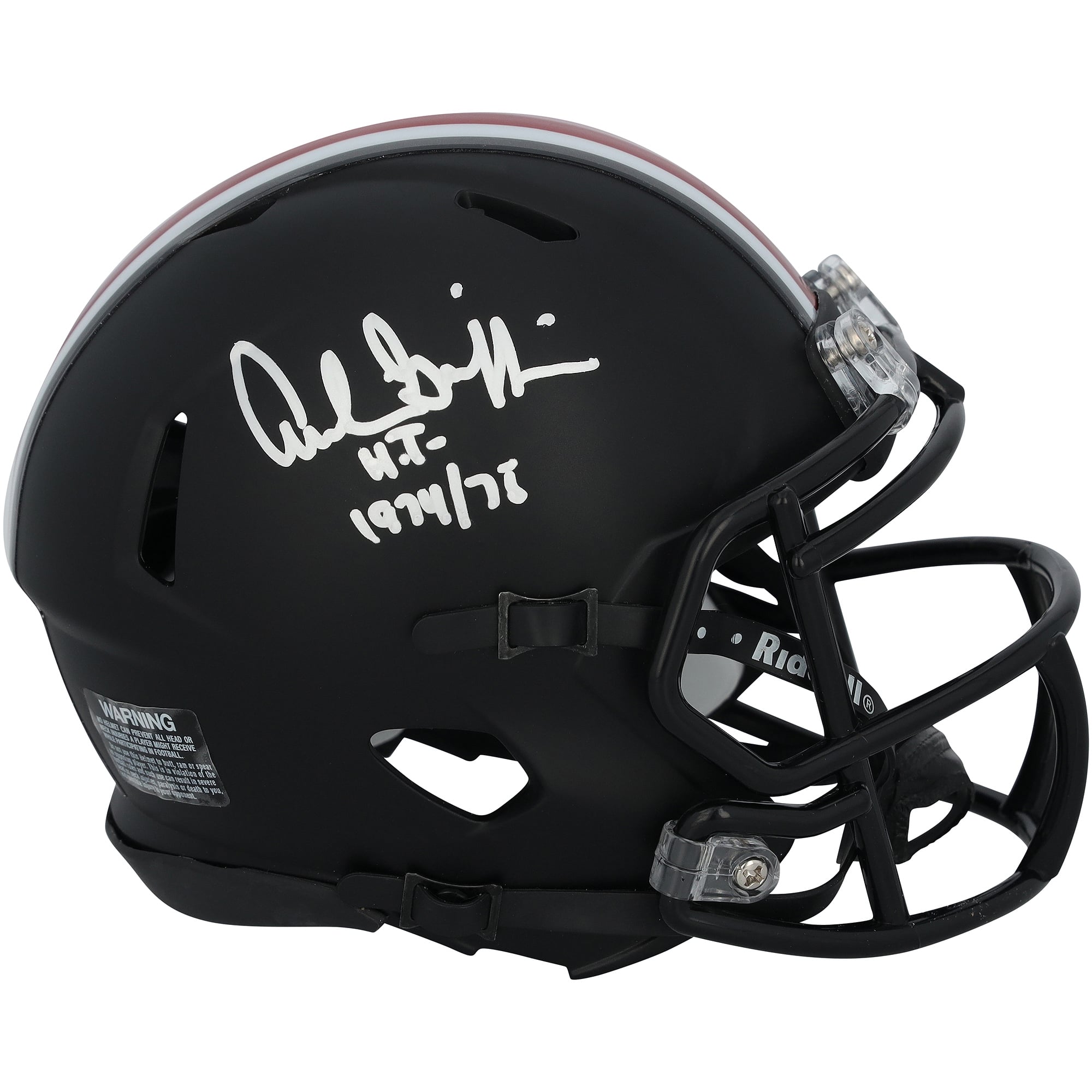 Archie Griffin Ohio State Buckeyes Autographed Riddell Satin Black Speed Mini Helmet with "HT 74-75" Inscription