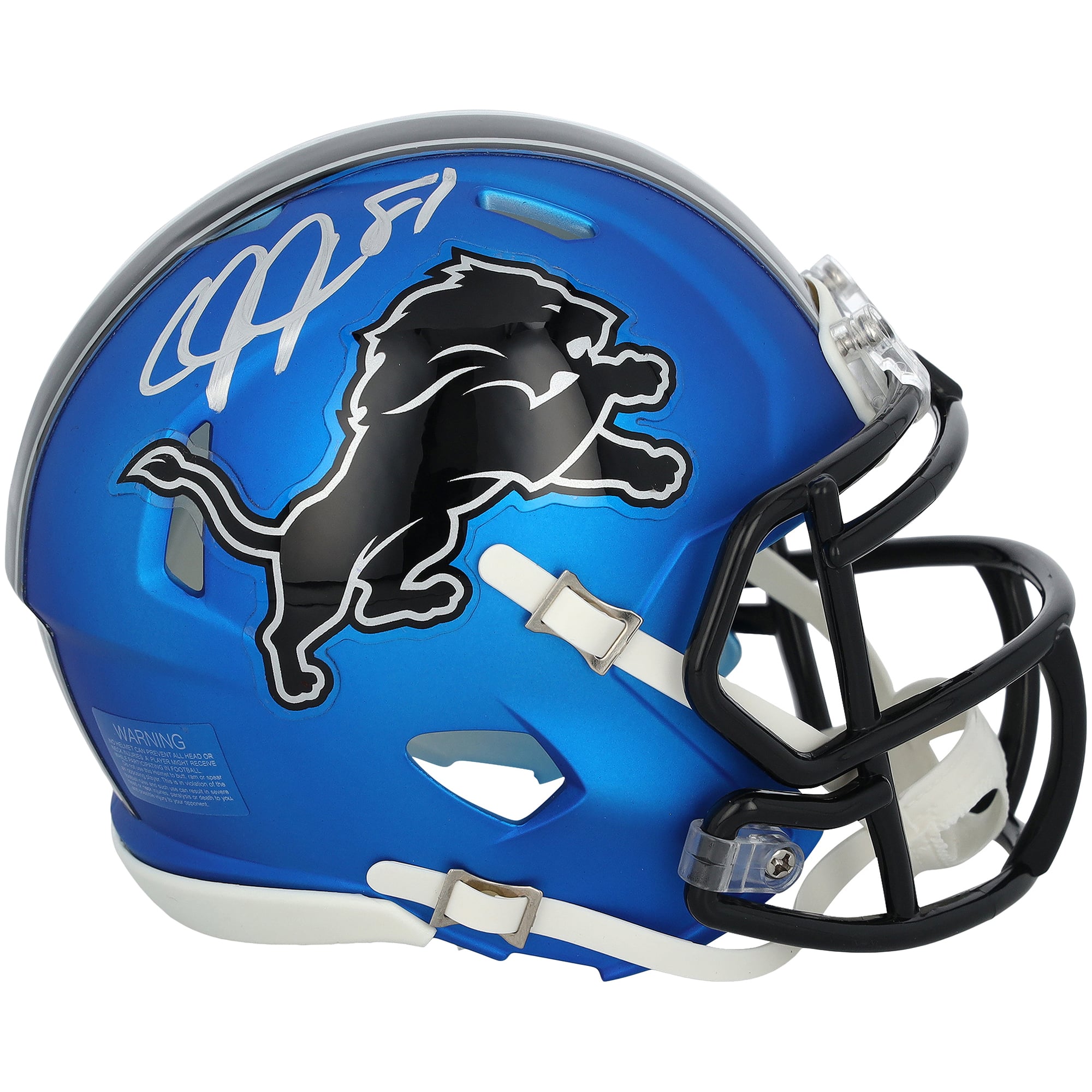 Calvin Johnson Detroit Lions Autographed Riddell 2024 Alternate Speed Mini Helmet