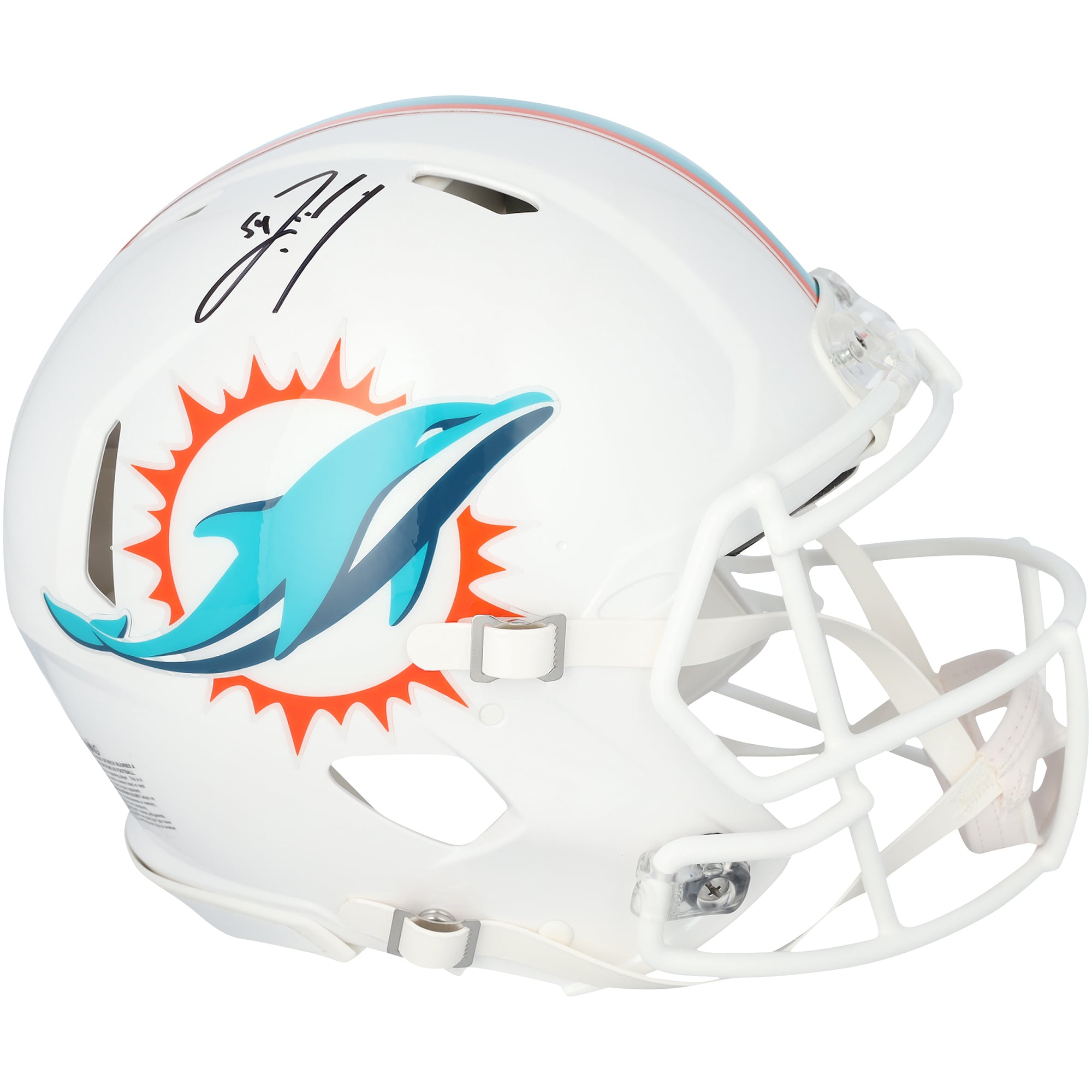 Zach Thomas Miami Dolphins Autographed Riddell Speed Authentic Helmet