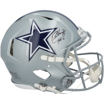 Drew Pearson Dallas Cowboys Autographed Riddell Speed Authentic Helmet with "HOF 21" Inscription