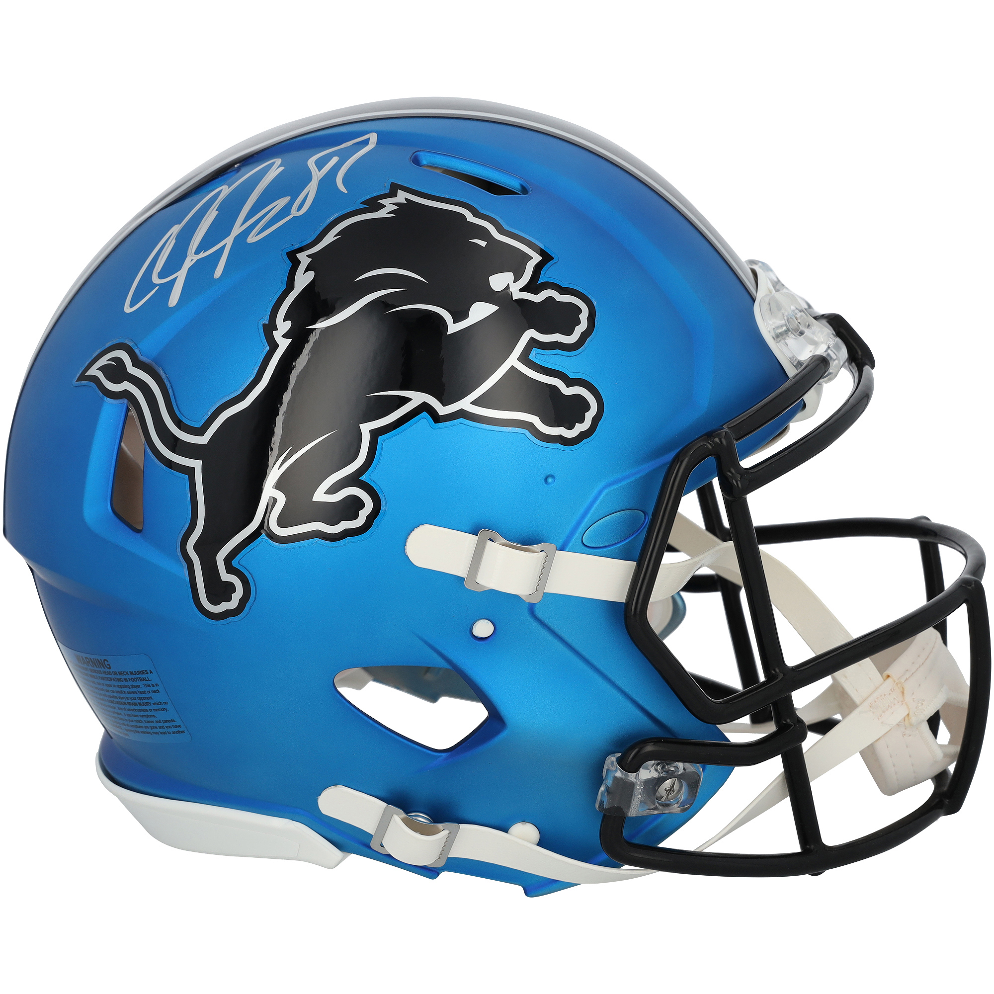 Calvin Johnson Detroit Lions Autographed Riddell 2024 Speed Authentic Helmet