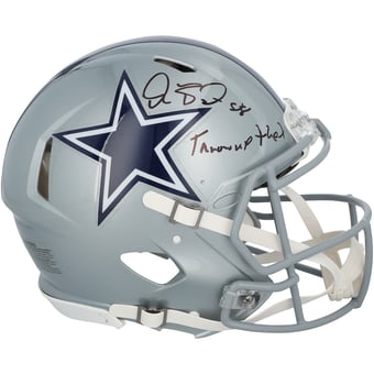 Dez Bryant Dallas Cowboys Autographed Riddell Speed Authentic Helmet with "Throw Up the X" Inscription