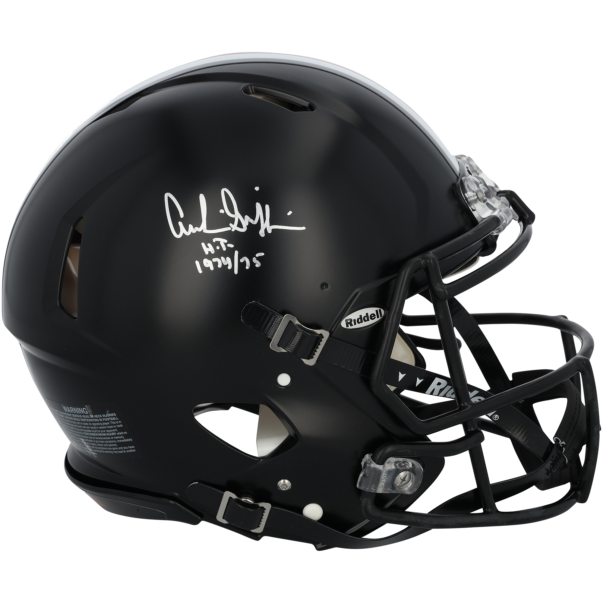 Archie Griffin Ohio State Buckeyes Autographed Riddell Satin Black Speed Authentic Helmet with "HT 74-75" Inscription