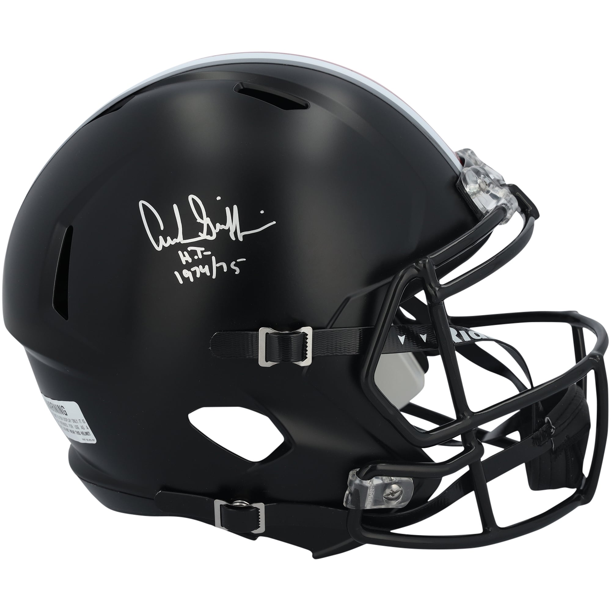 Archie Griffin Ohio State Buckeyes Autographed Riddell Satin Black Speed Replica Helmet with "HT 74-75" Inscription