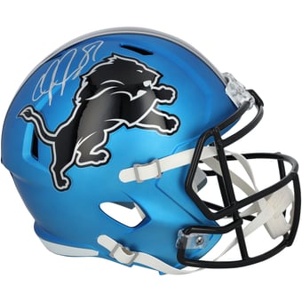 Calvin Johnson Detroit Lions Autographed Riddell 2024 Alternate Speed Replica Helmet