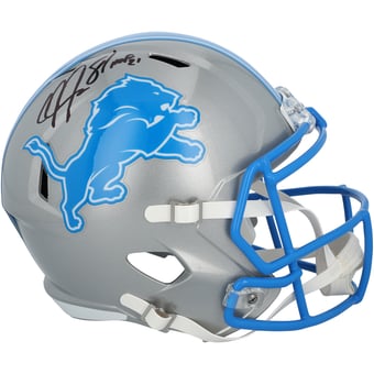 Calvin Johnson Detroit Lions Autographed Riddell 2024 Speed Replica Helmet with "HOF 21" Inscription