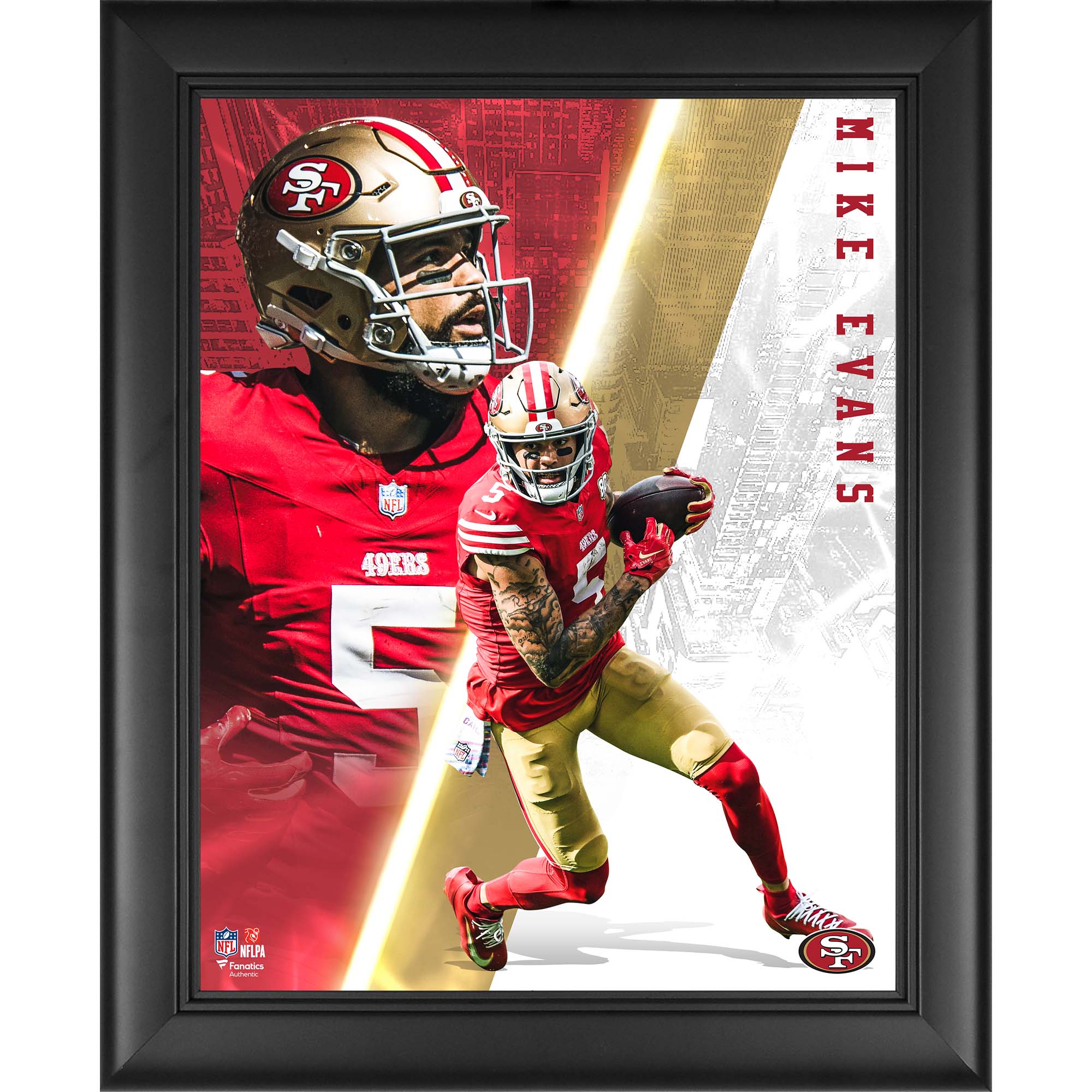 Mike Evans San Francisco 49ers Framed 13" x 16" Radiance Collage