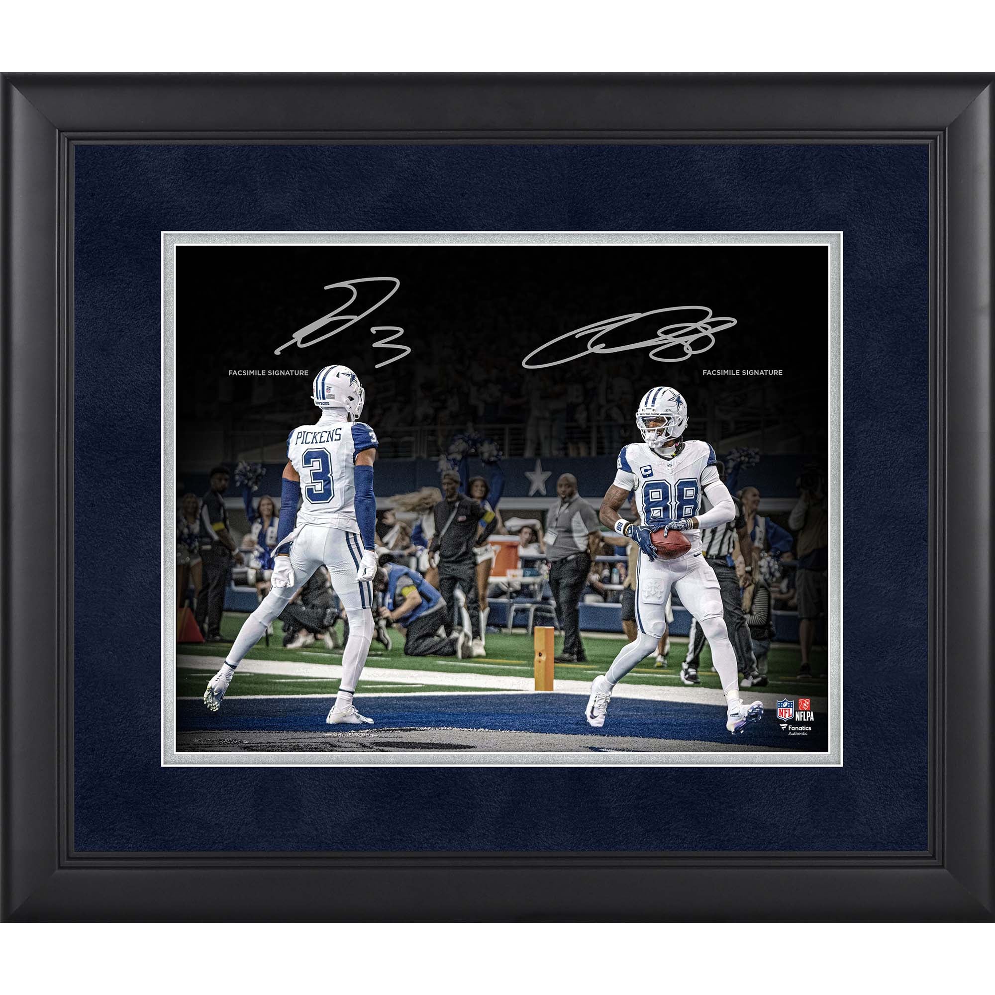 George Pickens & CeeDee Lamb Dallas Cowboys Facsimile Signature Framed 11" x 14" Spotlight Photograph