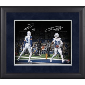 George Pickens & CeeDee Lamb Dallas Cowboys Facsimile Signature Framed 11" x 14" Spotlight Photograph