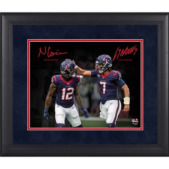 C.J. Stroud & Nico Collins Houston Texans Facsimile Signature Framed 11" x 14" Spotlight Photograph