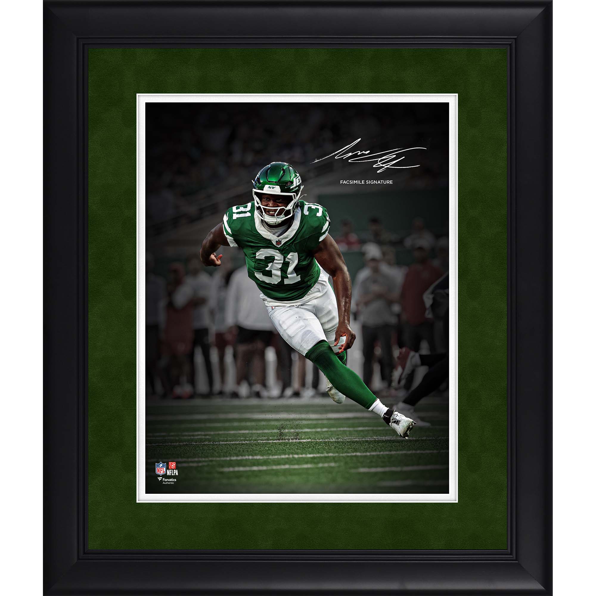 David Bailey New York Jets Facsimile Signature Framed 11" x 14" Spotlight Photograph