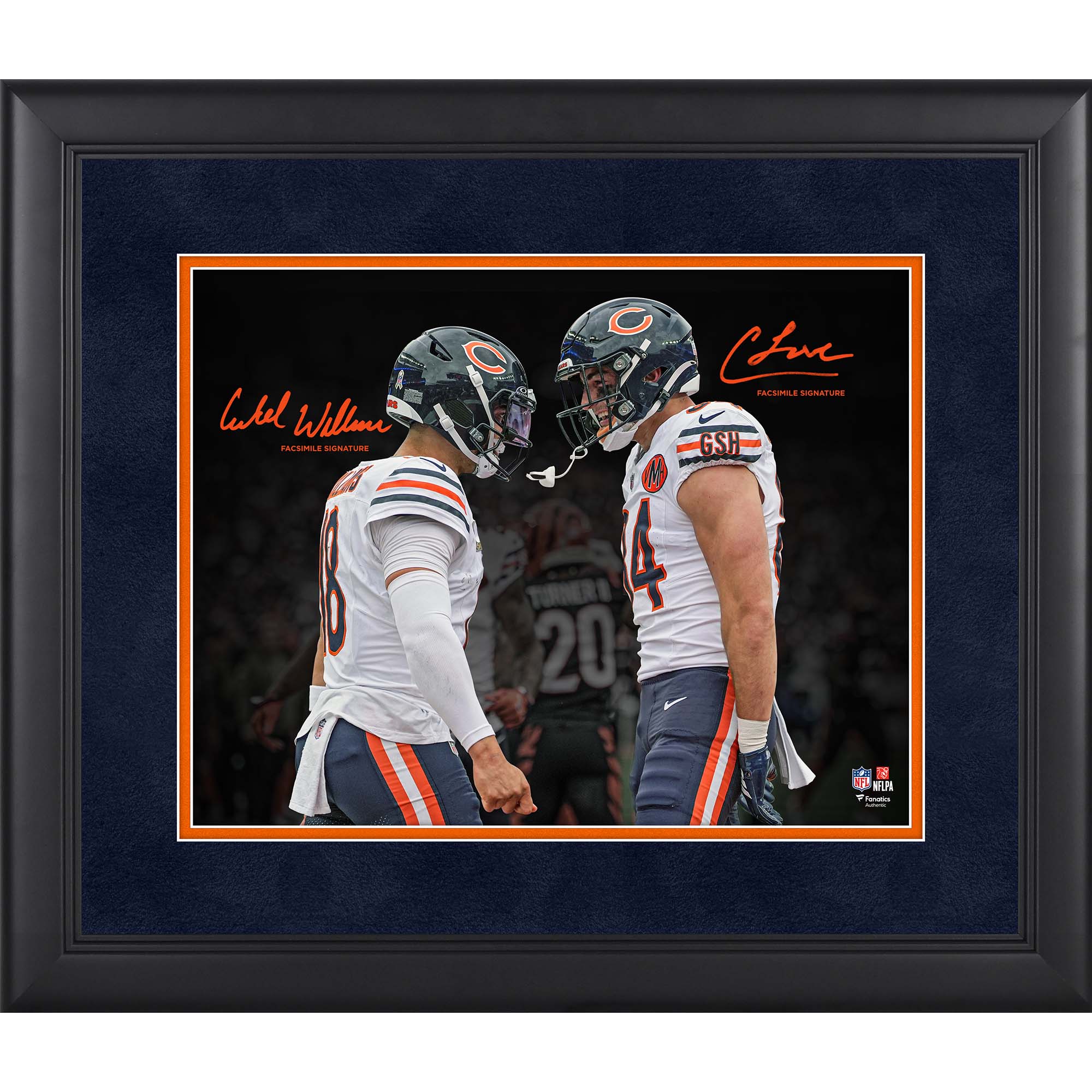 Caleb Williams & Colston Loveland Chicago Bears Facsimile Signature Framed 11" x 14" Spotlight Photograph