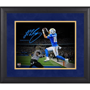 Ladd McConkey Los Angeles Chargers Facsimile Signature Framed 11" x 14" Spotlight Photograph