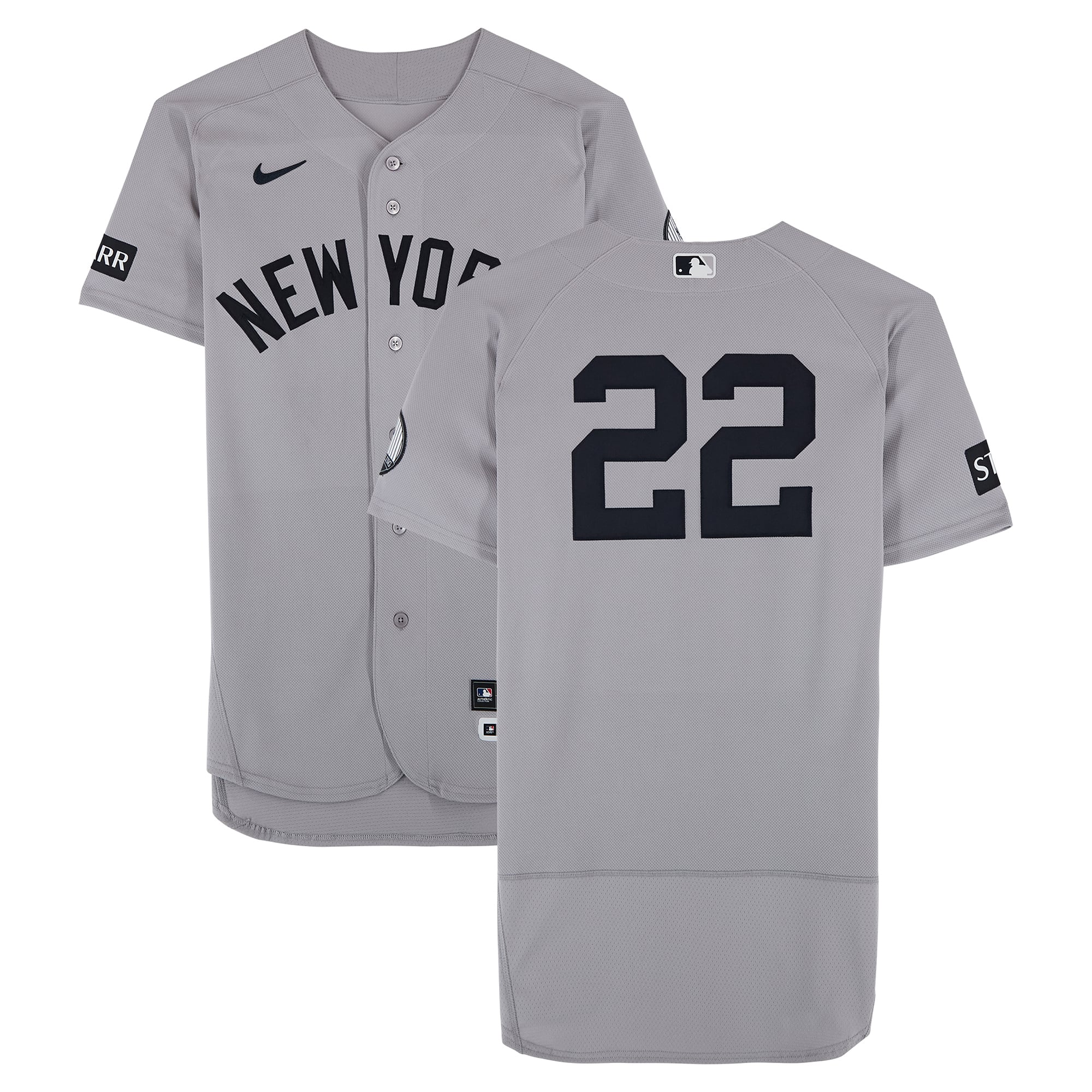 Ben Rice New York Yankees Game-Used #22 Gray Nike Jersey vs. Tampa Bay Rays on July 9, 2026 - 2-4, 2 HR, 5 RBI, 3 R