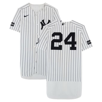Jasson Domínguez New York Yankees Game-Used #24 White Nike Pinstripe Jersey vs. Pittsburgh Pirates on July 22, 2026 - Game Two of Doubleheader