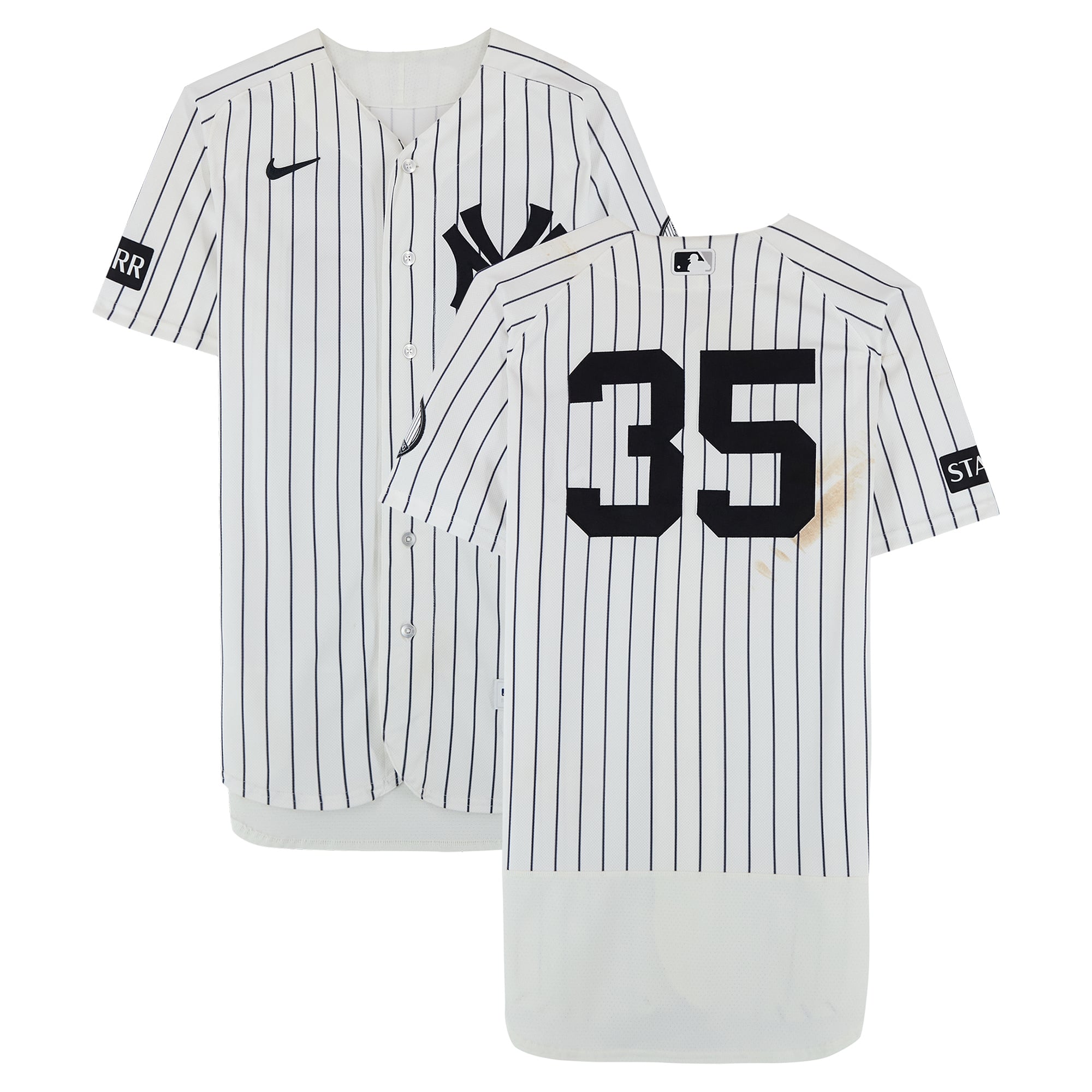 Cody Bellinger New York Yankees Game-Used #35 White Nike Pinstripe Jersey vs. Pittsburgh Pirates on July 22, 2026 - Game Two of Doubleheader