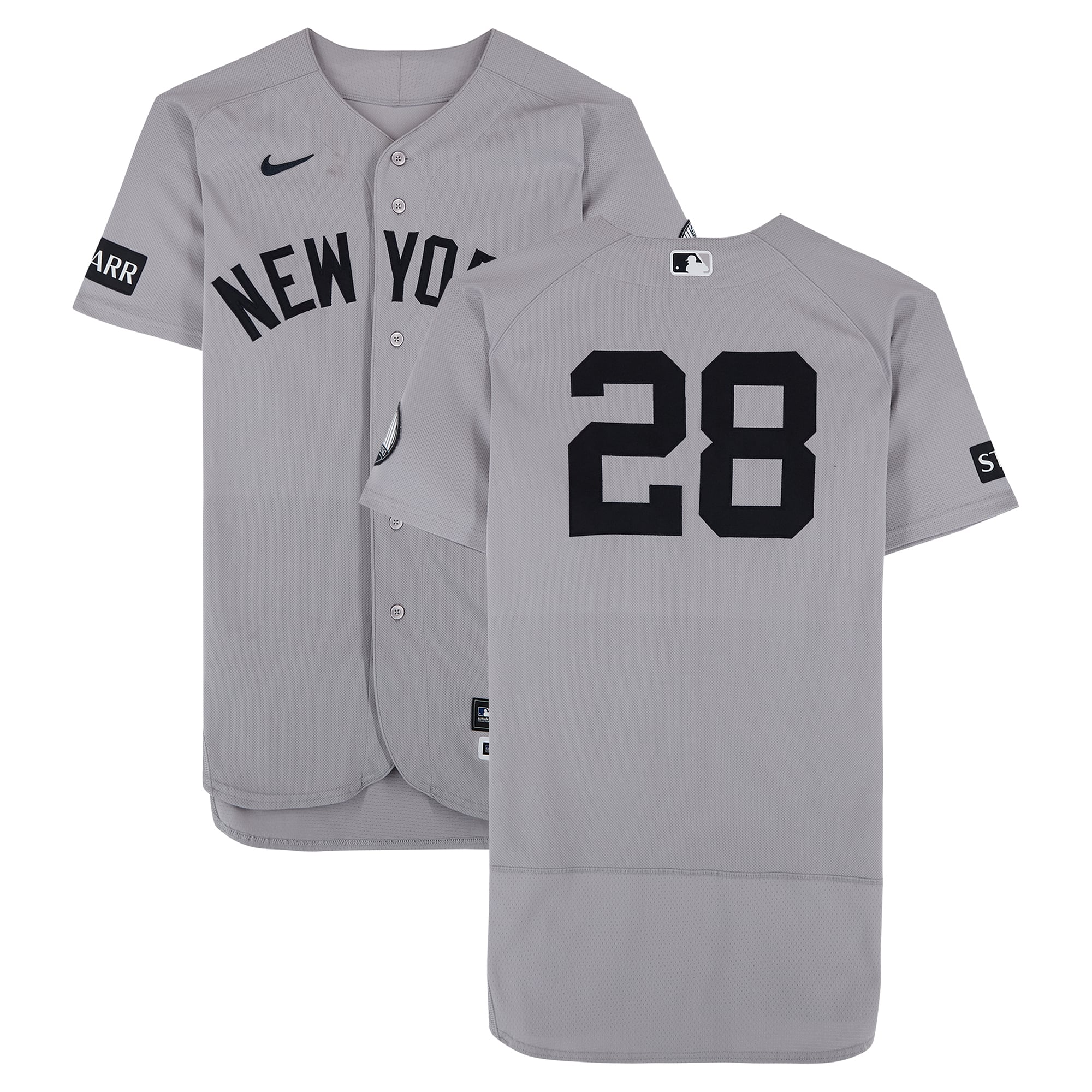 Austin Wells New York Yankees Game-Used #28 Gray Nike Jersey vs. Washington Nationals on July 12, 2026
