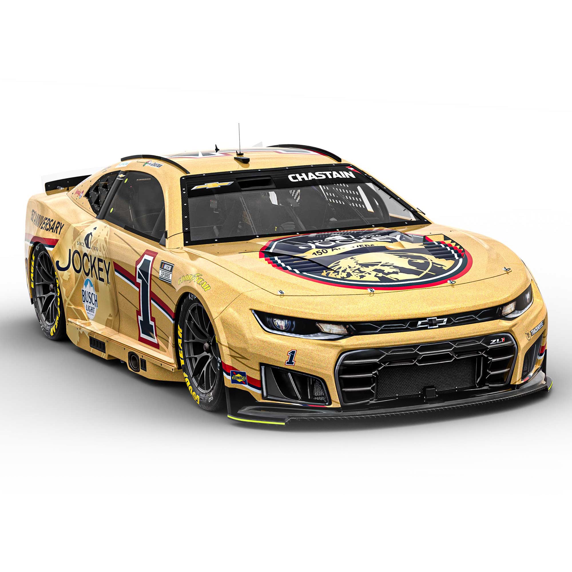 Action Racing Ross Chastain 2026 #1 Jockey 1:24 Elite Die-Cast 150th Anniversary Chevrolet Camaro ZL1 Action Racing Ross Chastain 2026 #1 Jockey 1:24 Elite Die-Cast 150th Anniversary Chevrolet Camaro ZL1