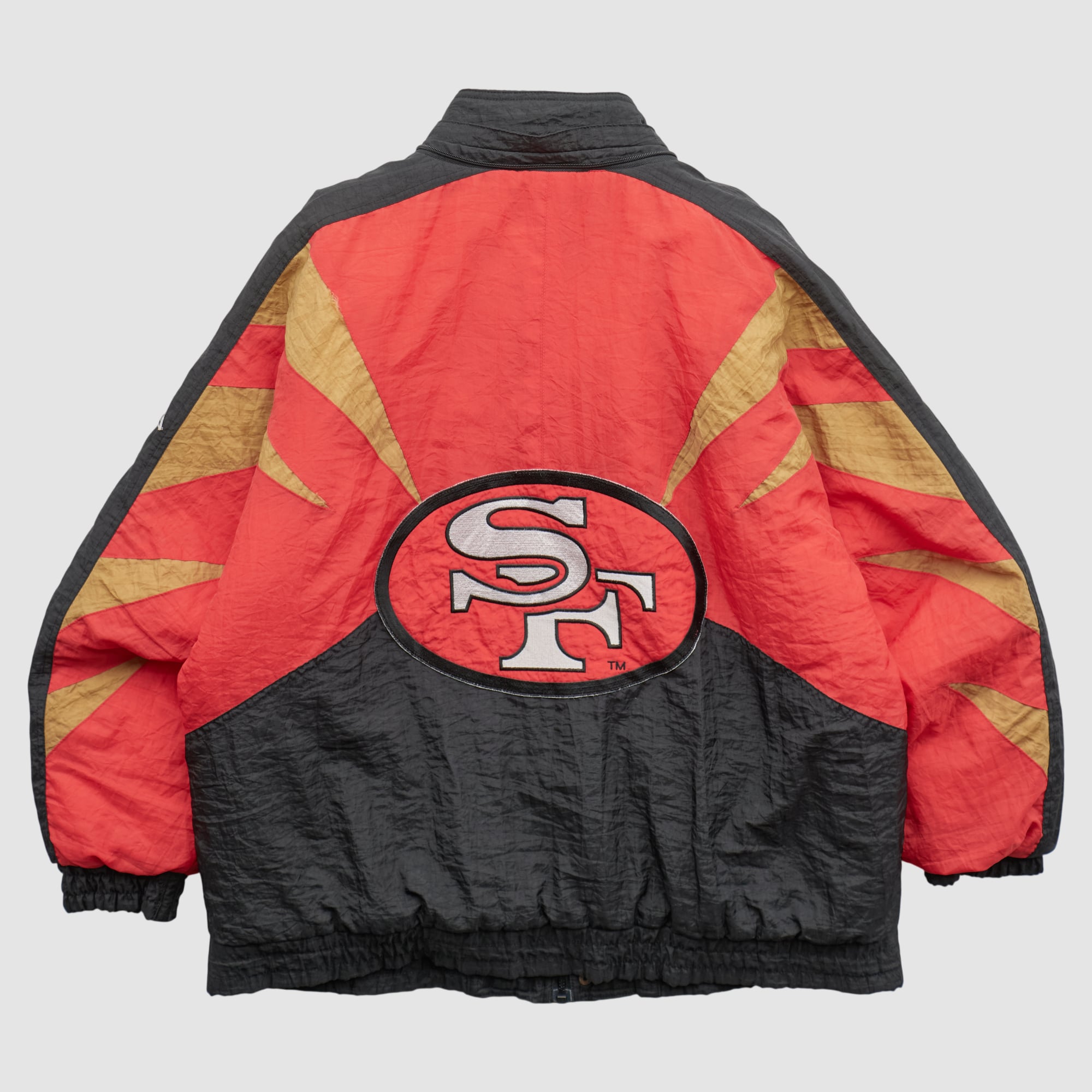San Francisco 49ers NFL Pro Line 90s Full Zip Jacket - Red - XL by Fanatics Real Vintage