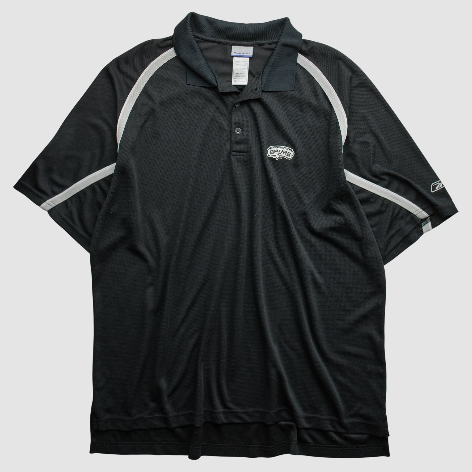 San Antonio Spurs Reebok 2000s Polo - Black - 2XL by Fanatics Real Vintage