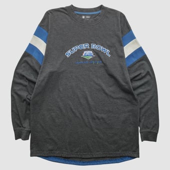 Super Bowl XLIII NFL 2009 Long Sleeve T-shirt - Dark Heather Gray - XL by Fanatics Real Vintage
