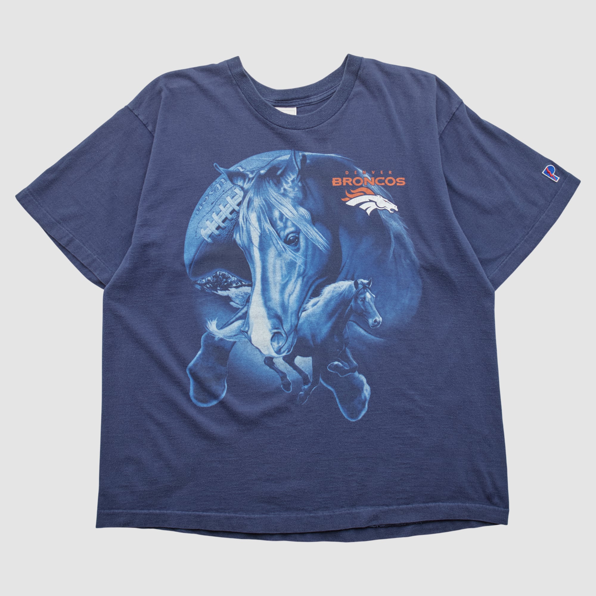 Denver Broncos Pro Player 90s T-shirt - Navy - XL by Fanatics Real Vintage