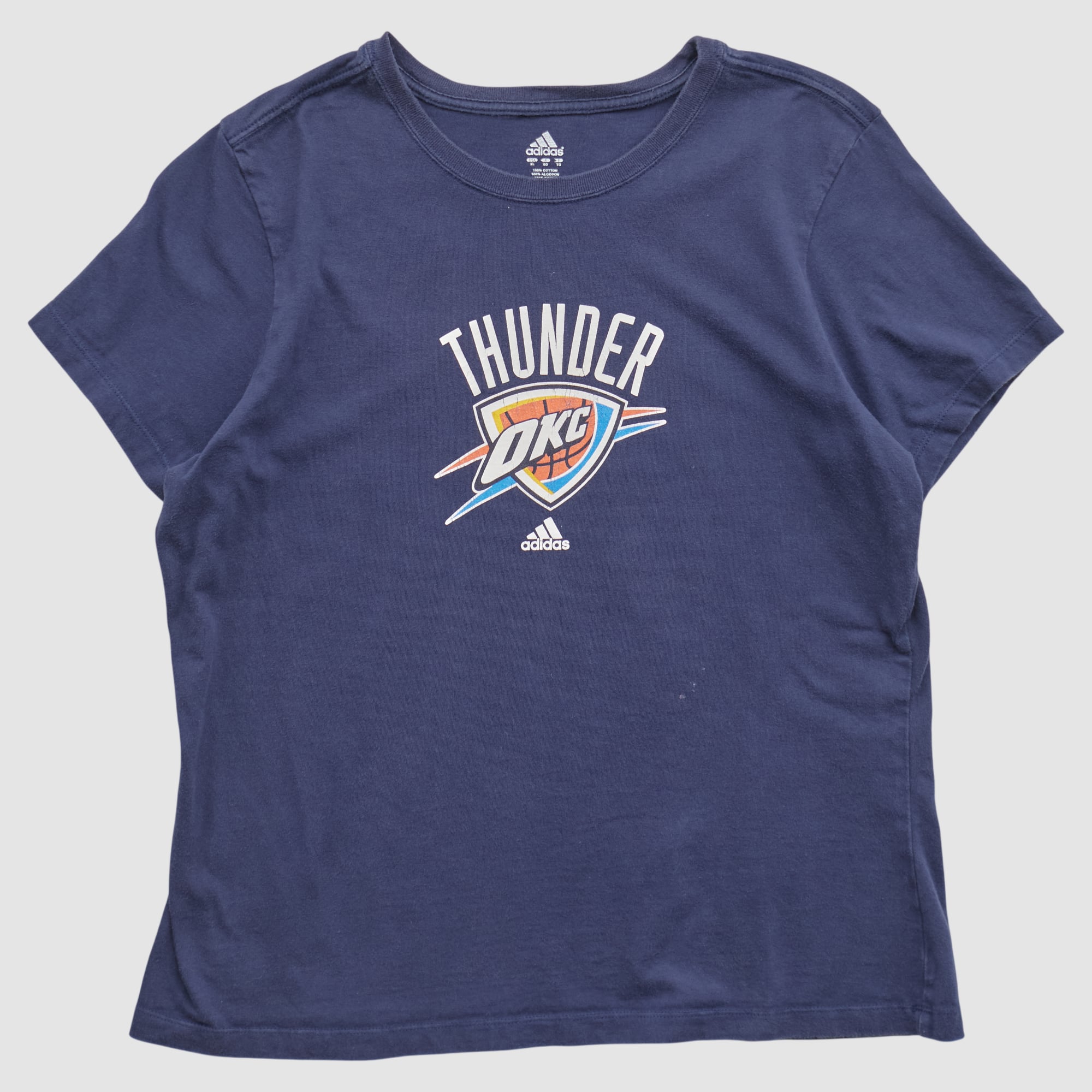 Oklahoma City Thunder Adidas 2000s T-shirt - Navy - L by Fanatics Real Vintage
