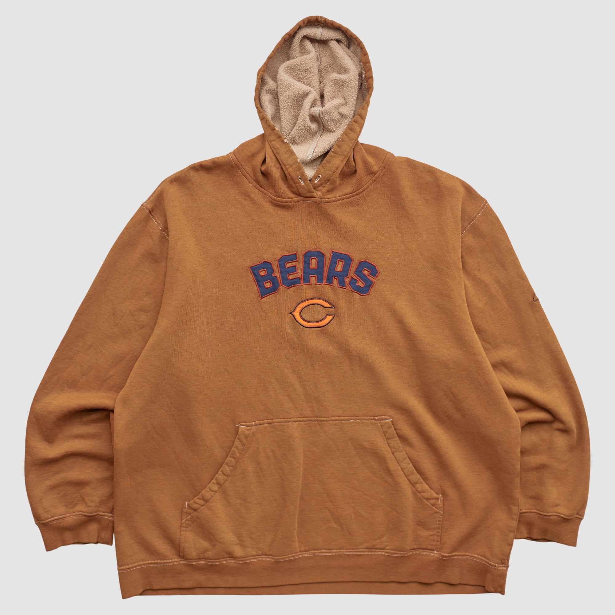 Chicago Bears Reebok 2000s Hooded Pullover Sweatshirt - Clay - 2XL by Fanatics Real Vintage