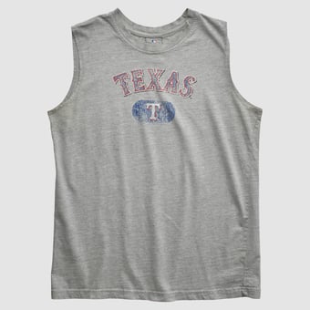 Texas Rangers Genuine Merchandise 2000s Tank - Heather Gray - S by Fanatics Real Vintage
