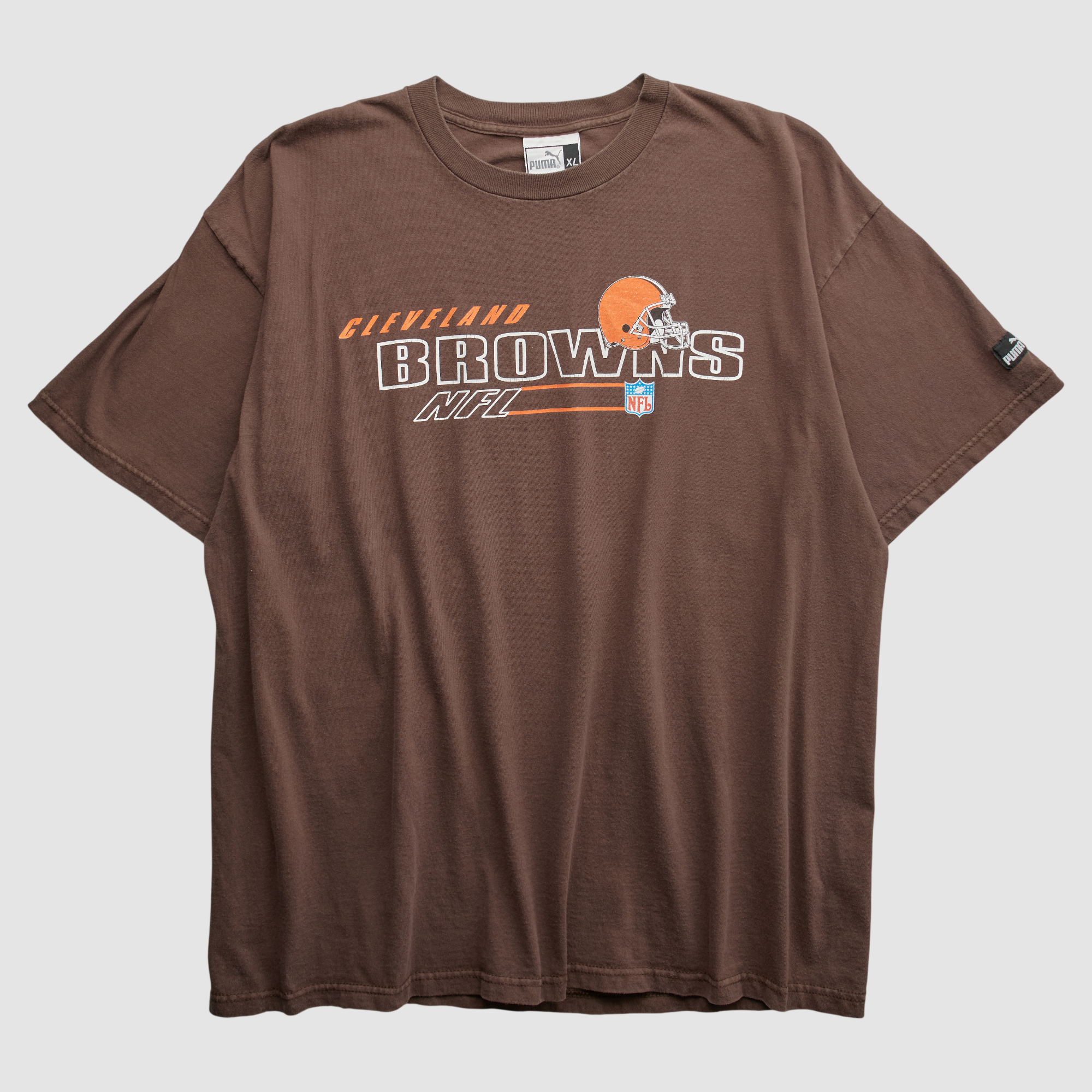 Cleveland Browns Puma 90s T-shirt – Brown – 2XL by Fanatics Real Vintage Cleveland Browns Puma 90s T-shirt – Brown – 2XL by Fanatics Real Vintage