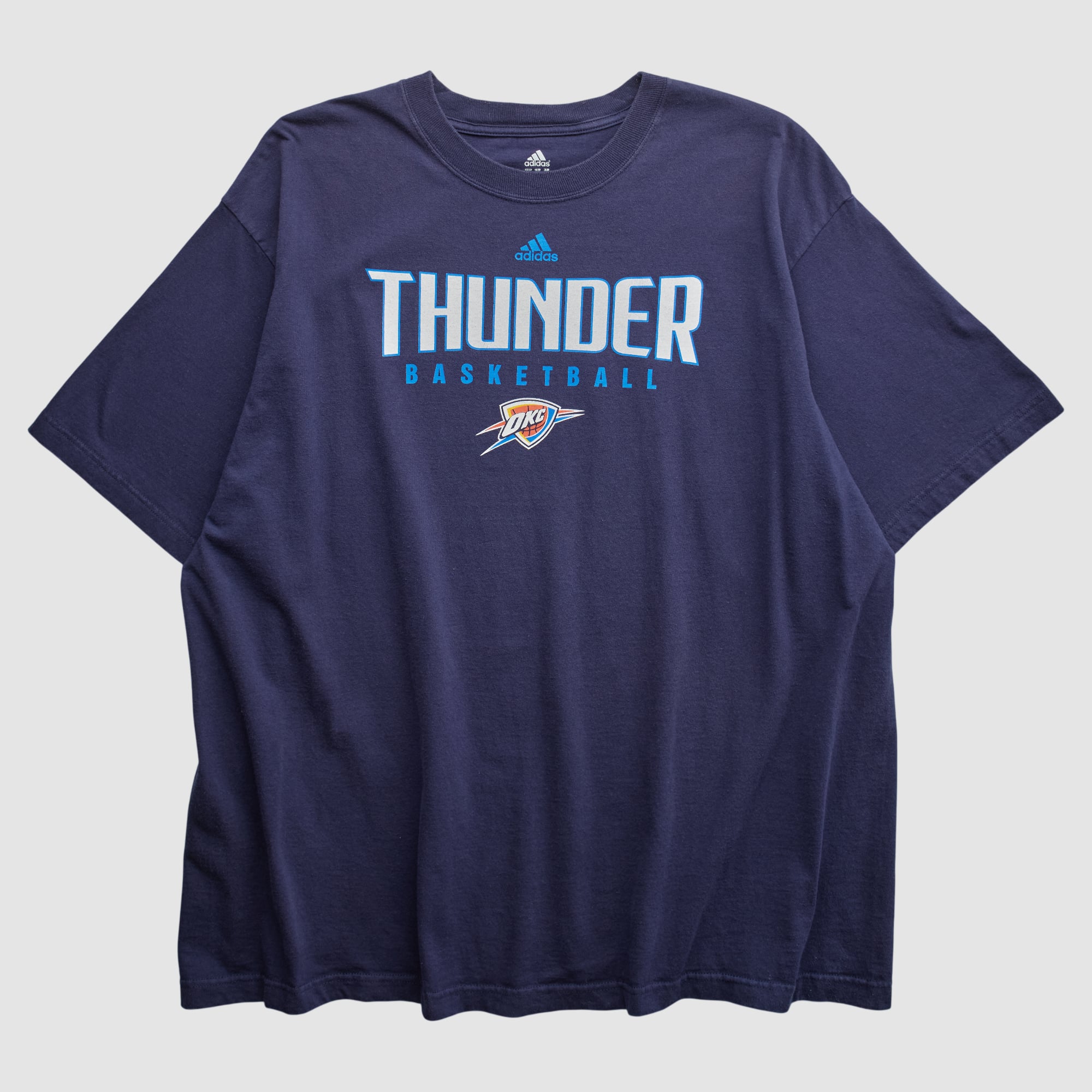 Oklahoma City Thunder Adidas 2010s T-shirt - Navy - XL by Fanatics Real Vintage