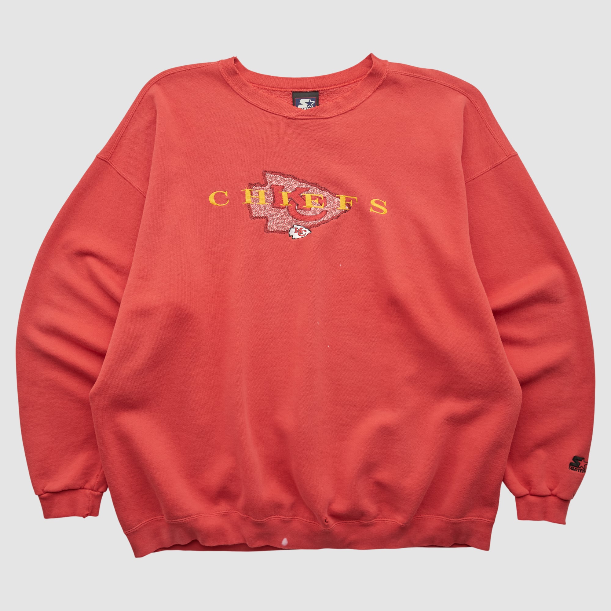 Kansas City Chiefs Starter 90s Pullover Sweatshirt - Red - 3XL by Fanatics Real Vintage