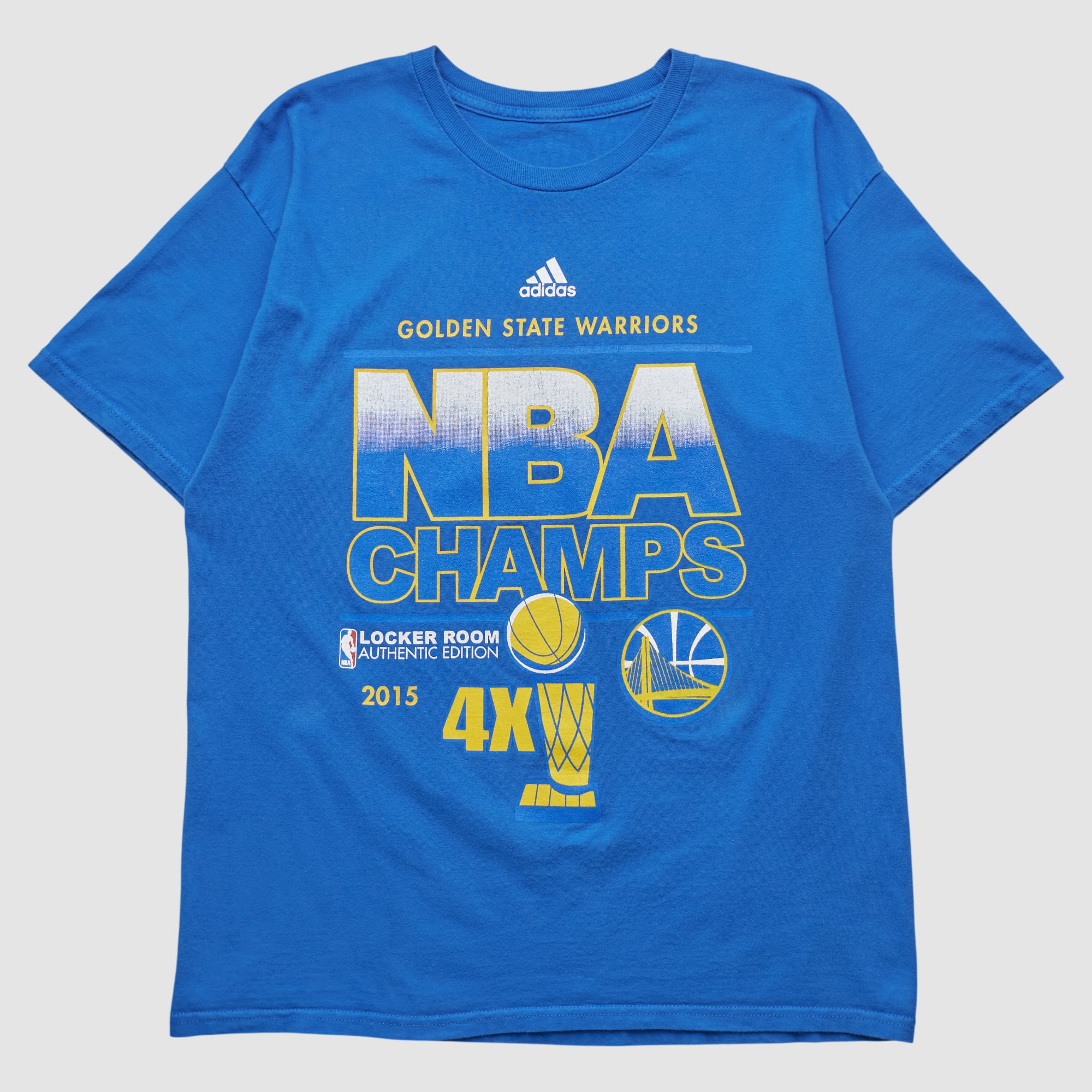 Golden State Warriors Adidas 2015 T-shirt - Blue - L by Fanatics Real Vintage