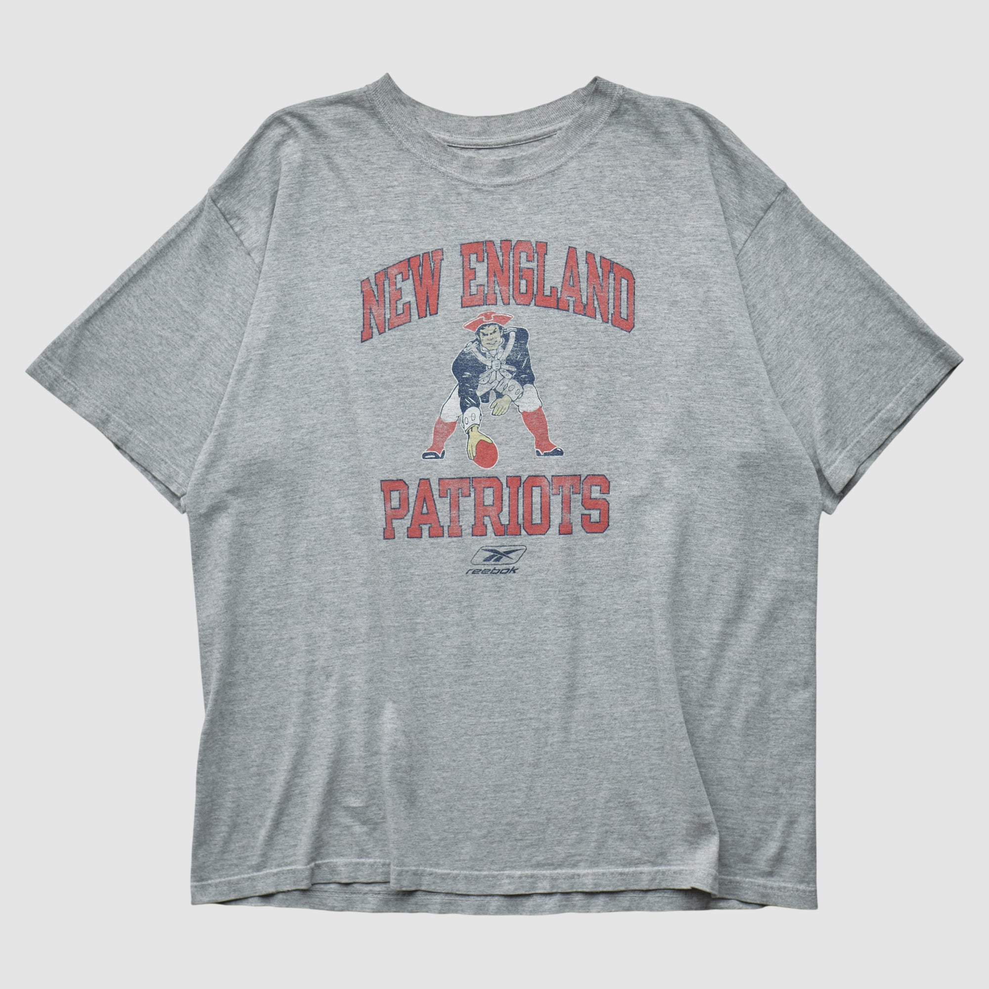 New England Patriots Reebok 2000s T-shirt - Heather Gray - M by Fanatics Real Vintage