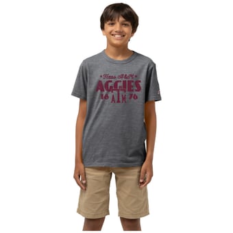 Youth League Collegiate Wear Heather Gray Texas A&M Aggies Victory Falls Tri-Blend T-Shirt