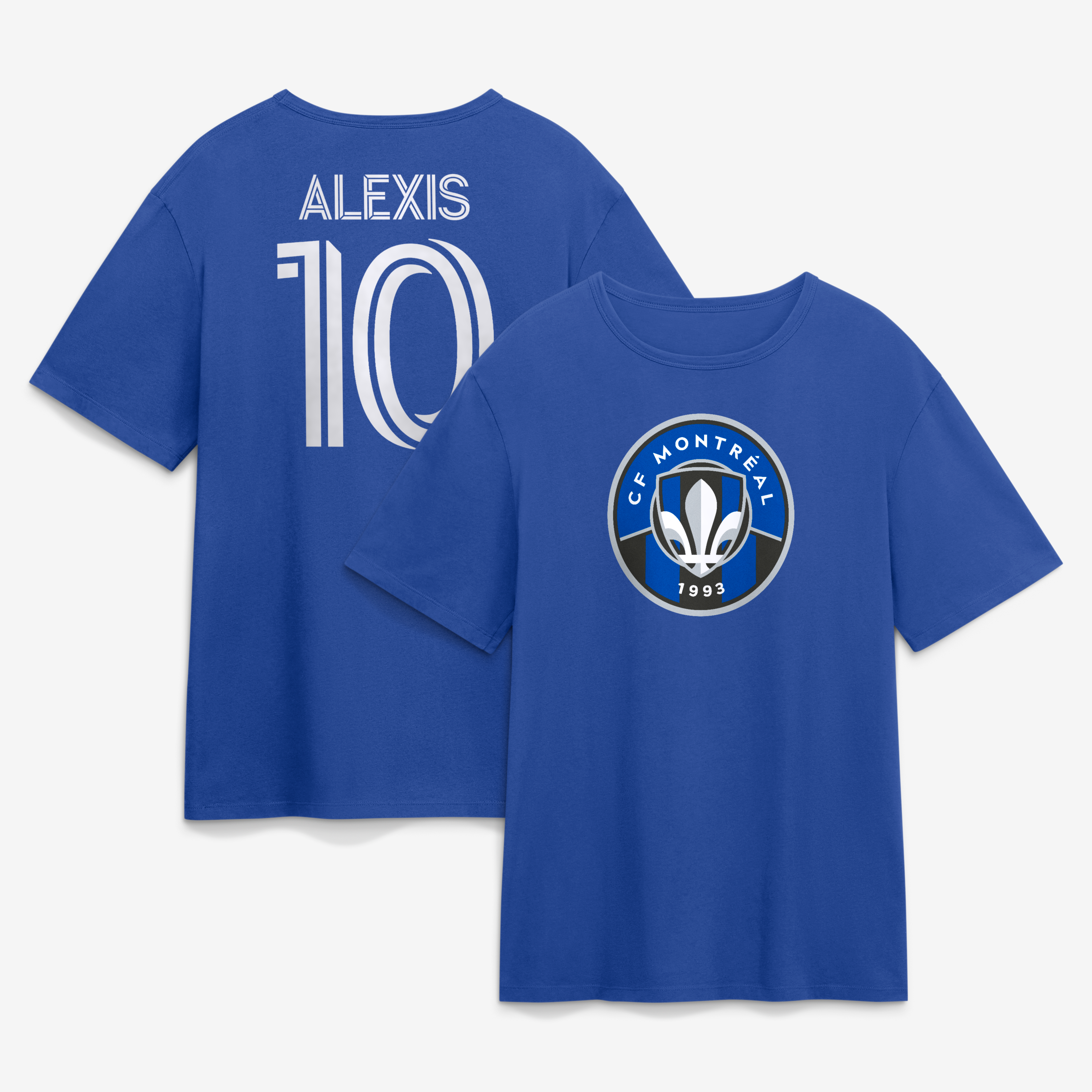 Men's Alexis Sanchez Blue CF Montreal Authentic Stack Name & Number T-Shirt