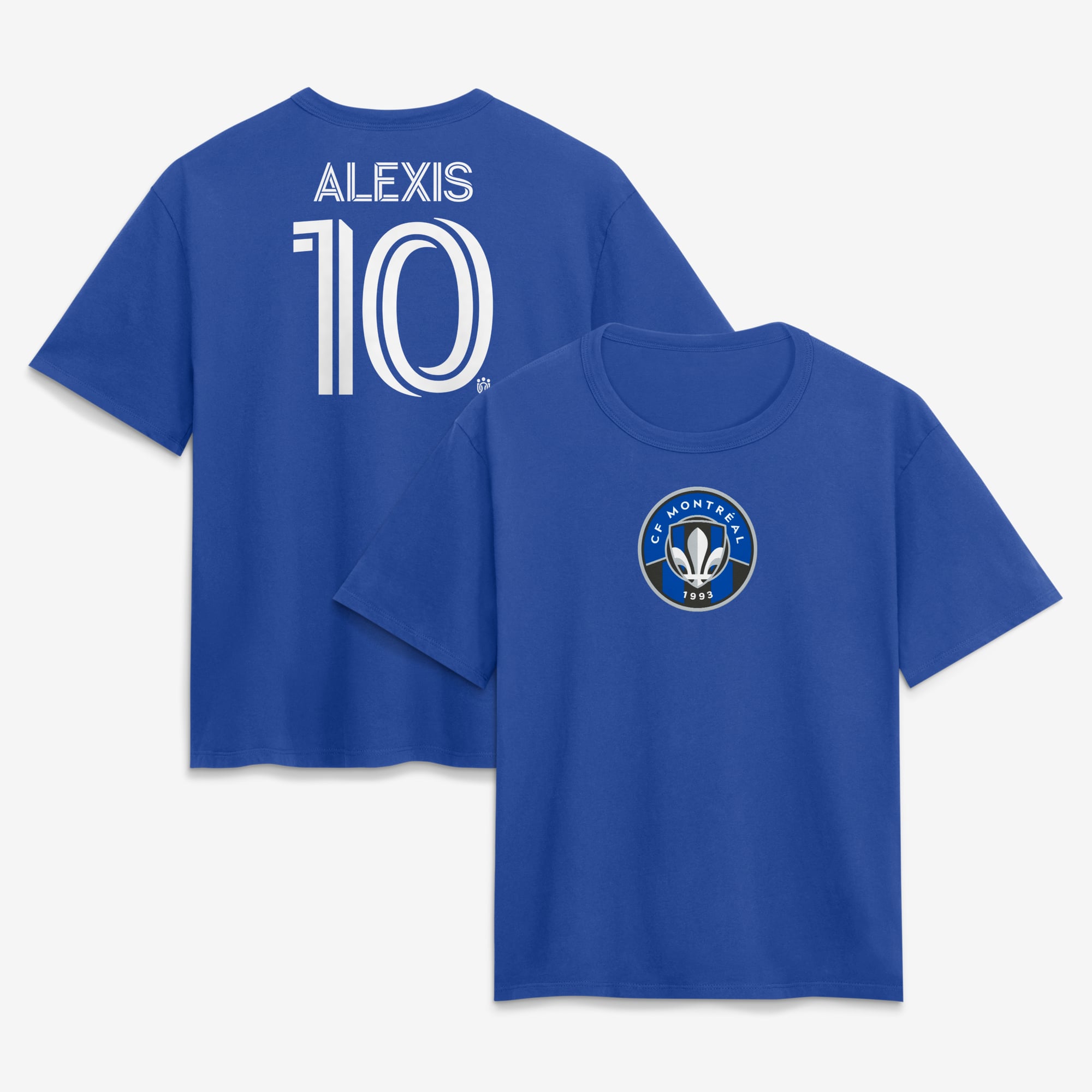 Women's Alexis Sanchez Blue CF Montreal Authentic Stack Name & Number T-Shirt