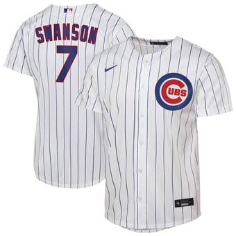 Youth Nike Dansby Swanson White Chicago Cubs Home Replica Jersey