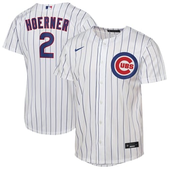 Youth Nike Nico Hoerner White Chicago Cubs Home Replica Jersey