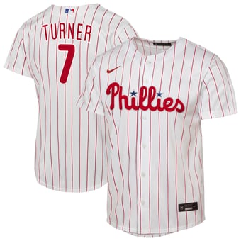 Youth Nike Trea Turner White Philadelphia Phillies Home Replica Jersey
