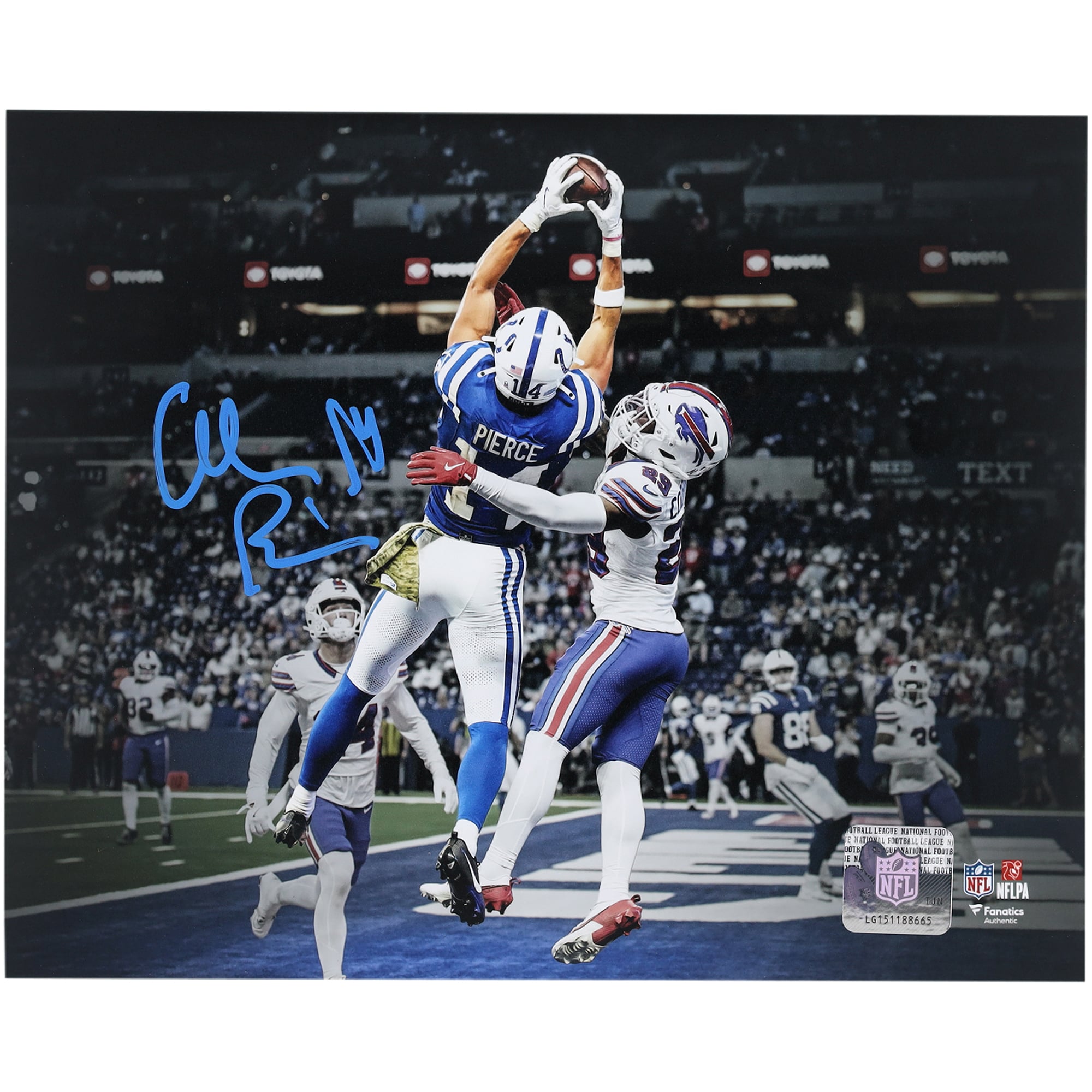Alec Pierce Indianapolis Colts Autographed 8" x 10" Touchdown Catch Spotlight Photograph