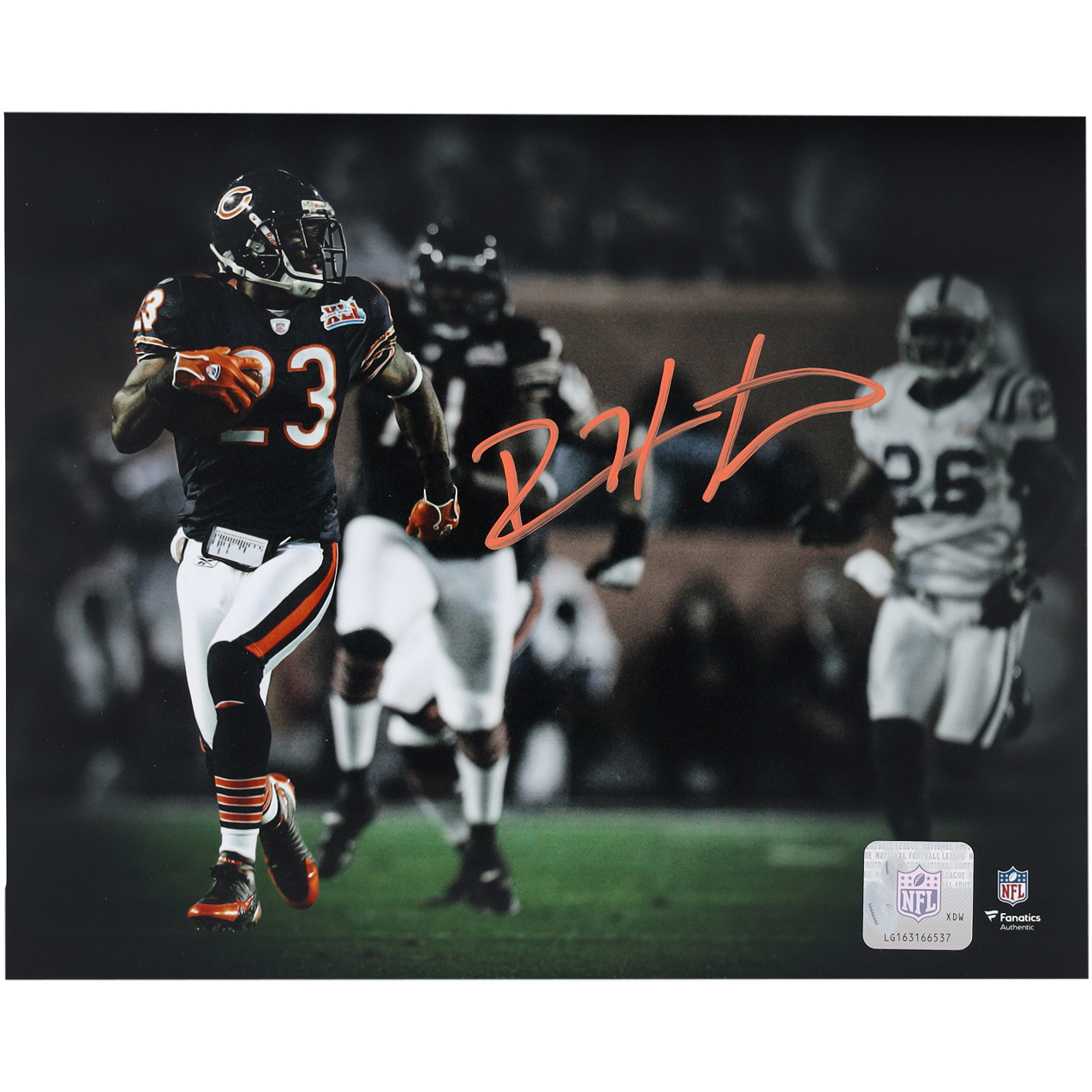 Devin Hester Chicago Bears Autographed 8" x 10" Super Bowl XLI Kickoff Return Spotlight Photograph