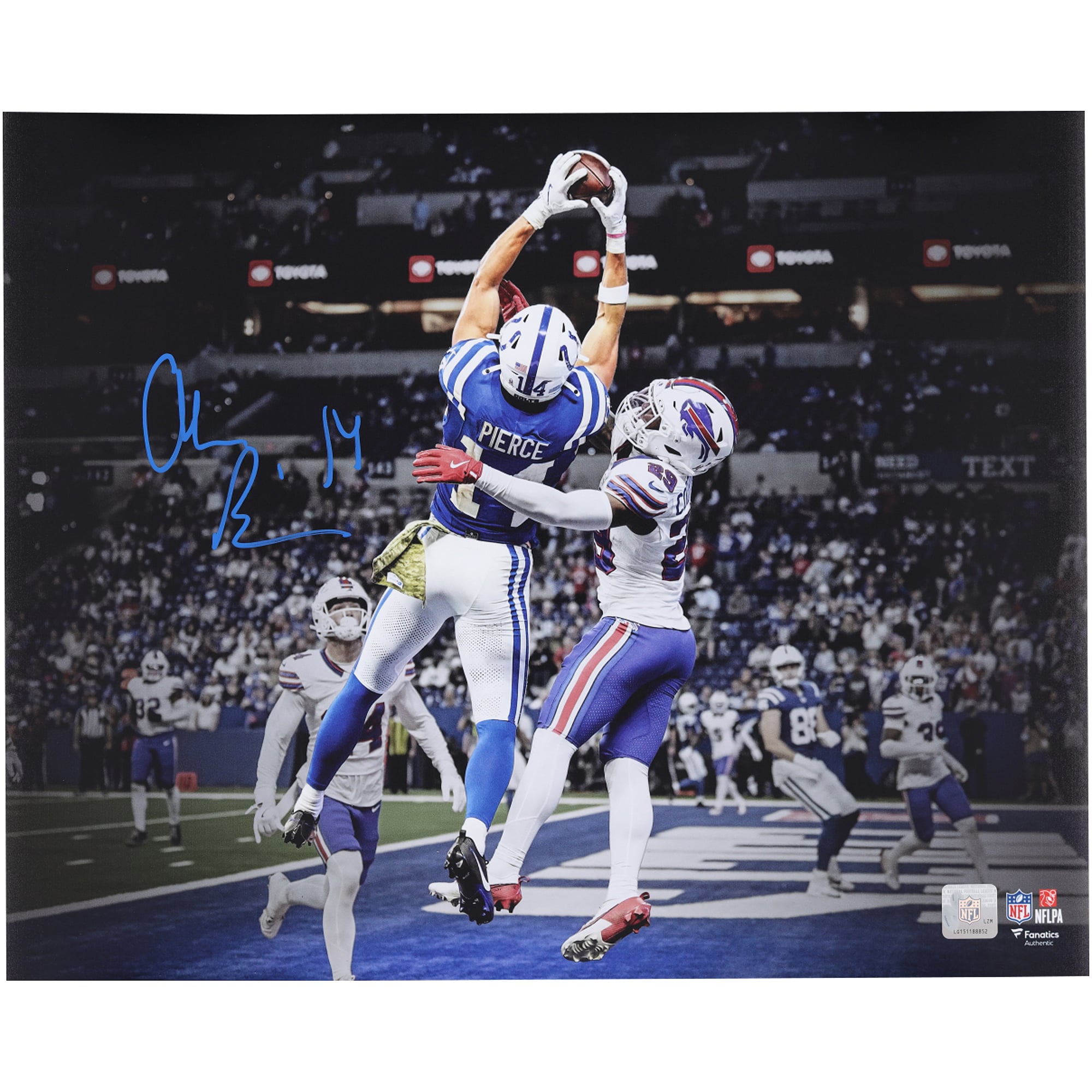 Alec Pierce Indianapolis Colts Autographed 16" x 20" Touchdown Catch Spotlight Photograph