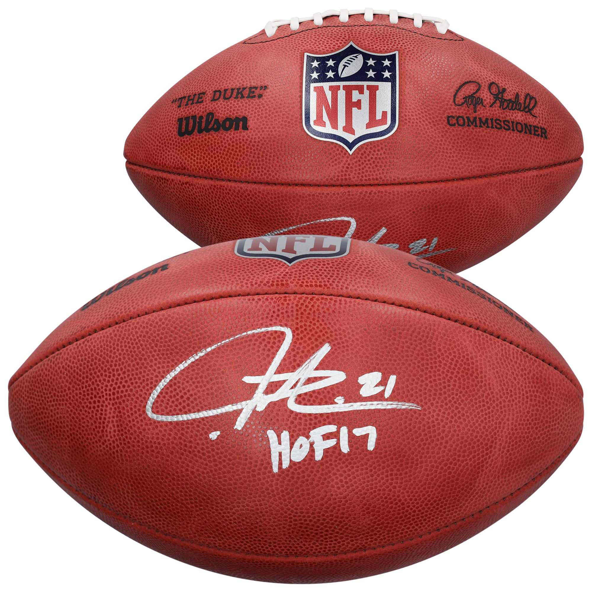 LaDainian Tomlinson Los Angeles Chargers Autographed Wilson Duke Full Color Football with "HOF 17" Inscription