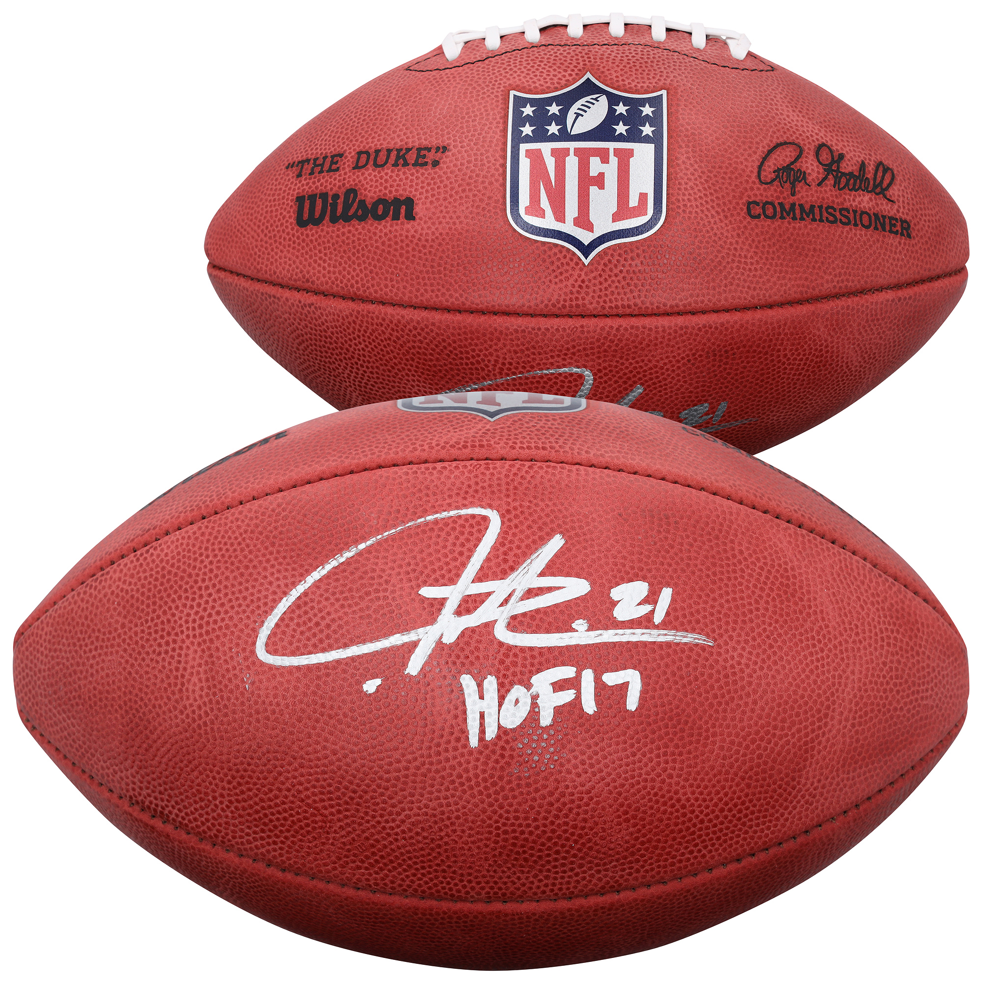 LaDainian Tomlinson Los Angeles Chargers Autographed Wilson Duke Full Color Football with "HOF 17" Inscription