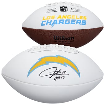 LaDainian Tomlinson Los Angeles Chargers Autographed Wilson White Panel Football with "HOF 17" Inscription