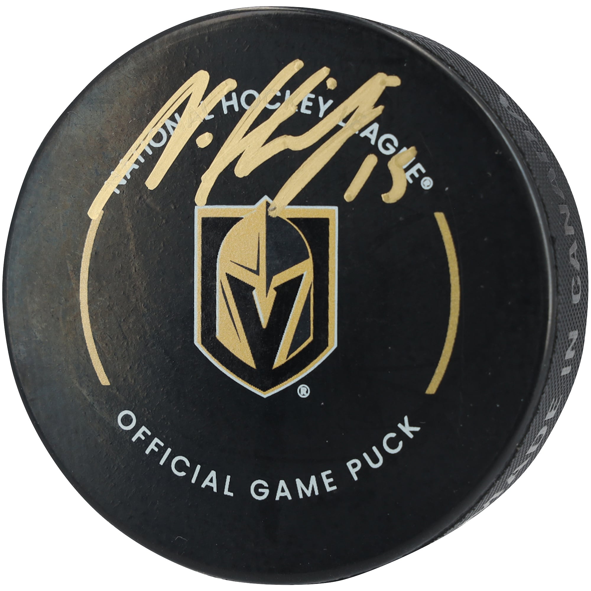 Noah Hanifin Vegas Golden Knights Autographed Official Game Puck