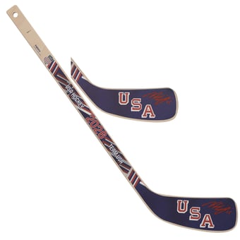 Noah Hanifin US Hockey Autographed 2026 Winter Olympics Mini Wood Stick