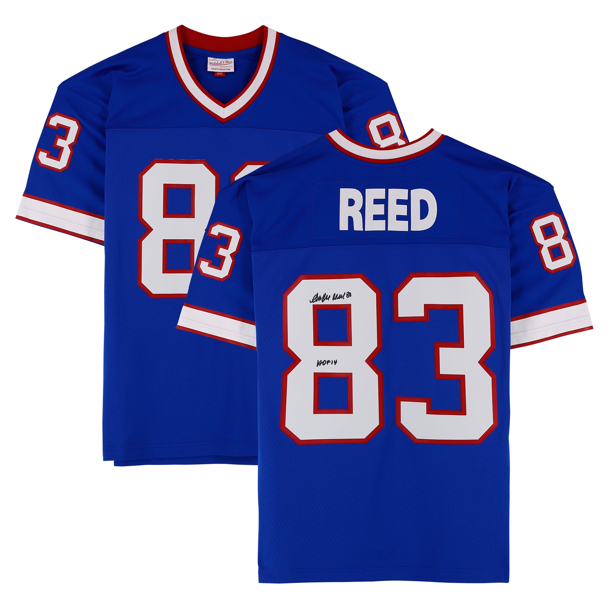 Andre Reed Buffalo Bills Autographed Royal Mitchell & Ness 1990 Replica Jersey with "HOF 14" Inscription